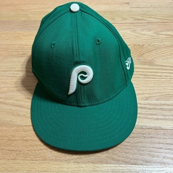 Philadelphia Phillies Green Baseball Hat 59 Fifty 7 3/8 Cooperstown Collection - Picture 1 of 9